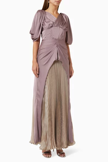 Draped Pleated Dress