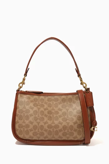 Cary Signature-print Crossbody Bag In Coated-canvas & Leather