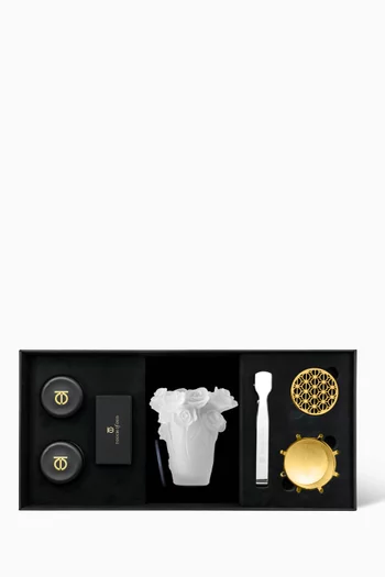White Flower Burner  Gift Set