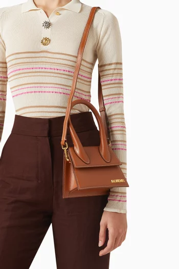 حقيبة يد لو تشيكيتو متوسطة جلد ناعم