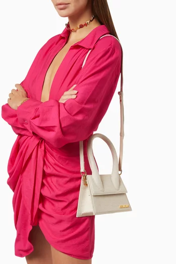 Le Chiquito Moyen Signature Bag in Linen