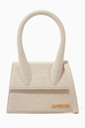 Le Chiquito Moyen Signature Bag in Linen