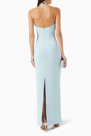 Riva Embellished Maxi Dress in Crepe