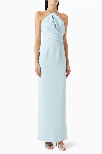 Riva Embellished Maxi Dress in Crepe