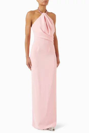 Riva Embellished Maxi Dress in Crepe