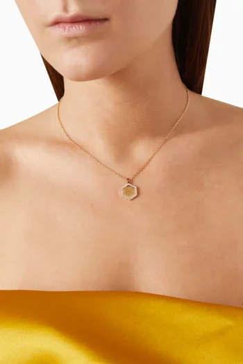 Small Ayat Al Kursi Diamond Necklace in 18kt Gold