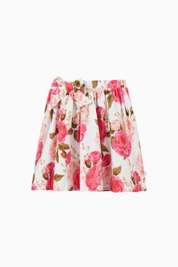 Sarah Rose Print Skirt in Cotton