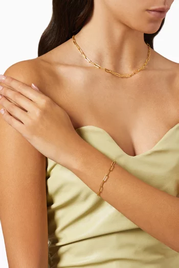 Celine Paperclip Necklace in 18kt Gold-plated Stainless Steel