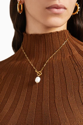 Bella Baroque Necklace in 18kt Gold-plated Stainless Steel