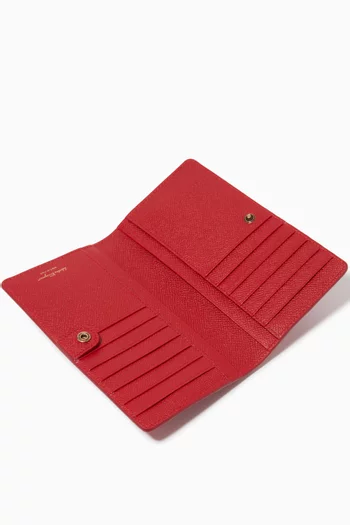 Gancini Continental Wallet in Hammered Calf Leather