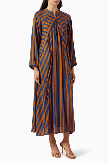 Fiore Printed Maxi Dress in Rayon