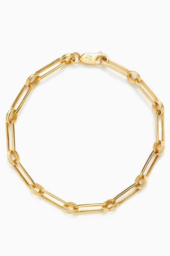 Aegis Chain Bracelet in 18kt Gold-plated Brass