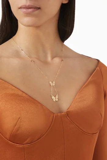 Farfasha Sunkiss Pink Tourmaline Necklace in 18kt Yellow Gold