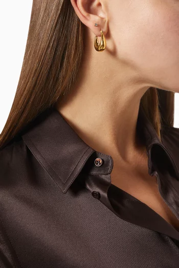 Mia Moon Bucket Earrings in 18kt gold-plated Stainless Steel