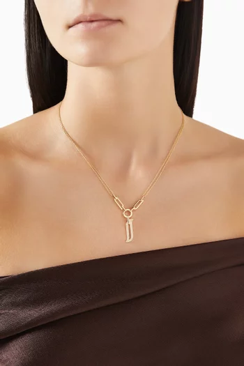 Alif Unity Trio Diamond Necklace in 18kt Yellow Gold