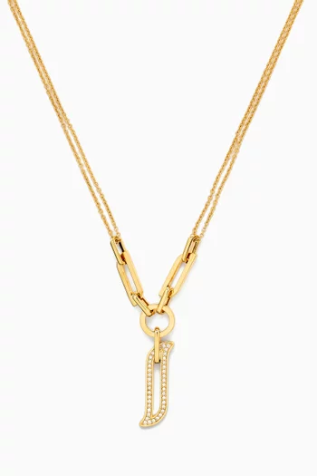 Alif Unity Trio Diamond Necklace in 18kt Yellow Gold