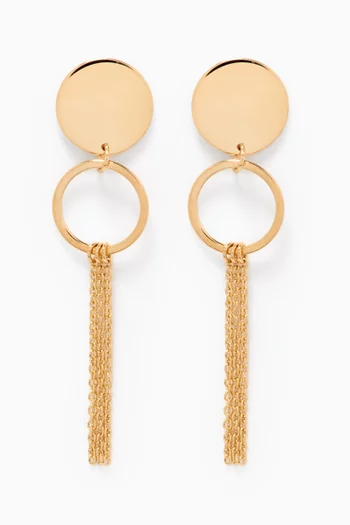 Galeria Disc Drop Earrings in 18kt Yellow Gold