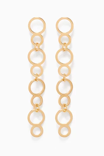 Galeria Disc Ring Drop Earrings in 18kt Yellow Gold