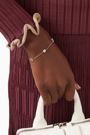 Star Crystal Bracelet in Sterling Silver