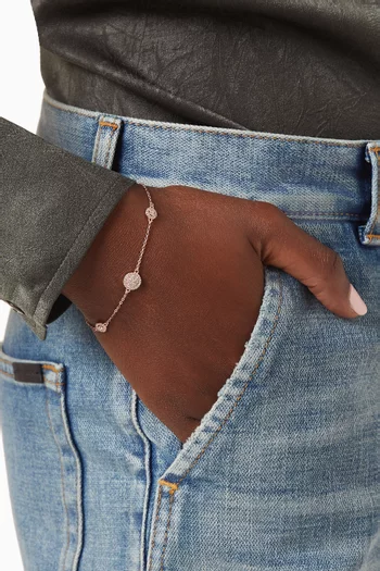 Crystal Chain Bracelet in Sterling Silver