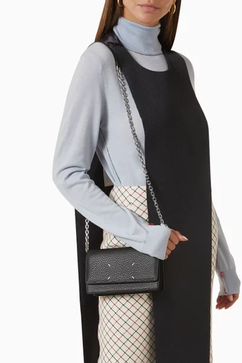 Large Chain Wallet in Calf Leather