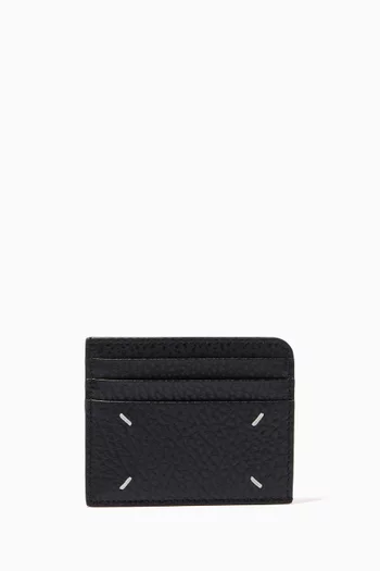 Four Stitch Compact Card Holder in Leather