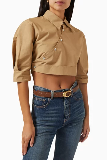 Signature Buckle Reversible Belt, 25mm