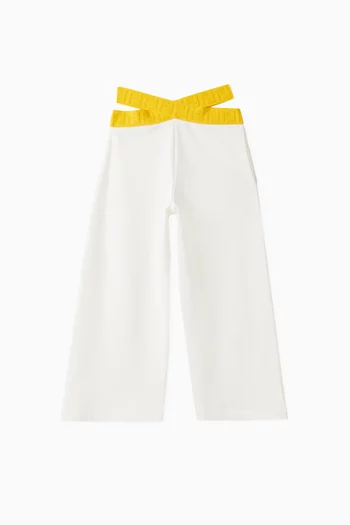 Logo Waistband Trousers in Cotton