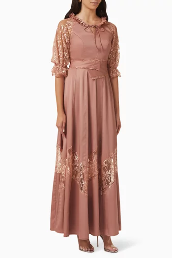 Puff Sleeve Maxi Dress