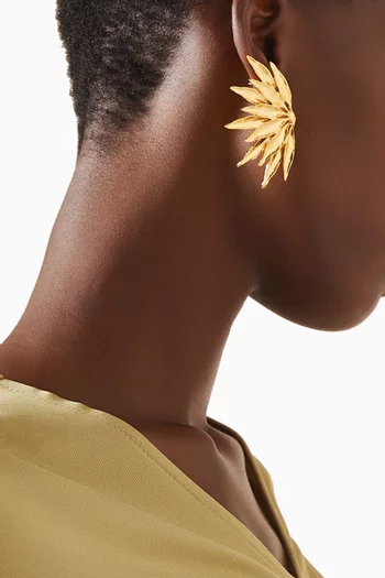 Dahlia Earrings in 24kt Gold-plated Brass