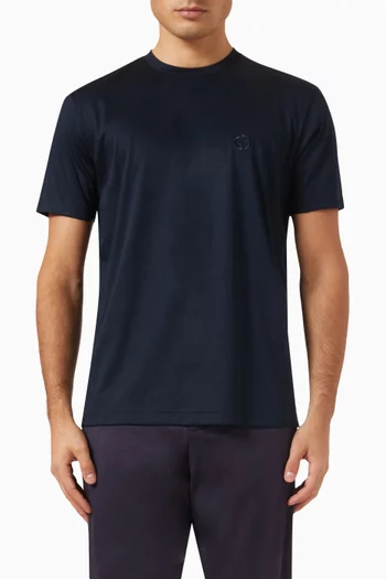 Embroidered Logo T-shirt in Cotton