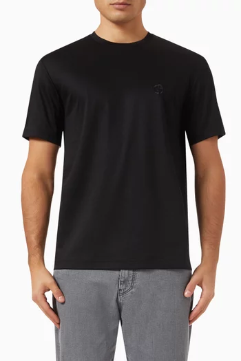 Embroidered Logo T-shirt in Cotton