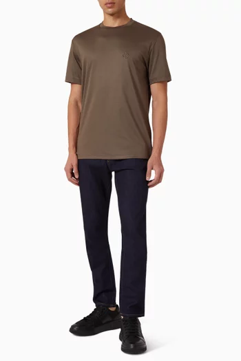 Embroidered Logo T-shirt in Cotton