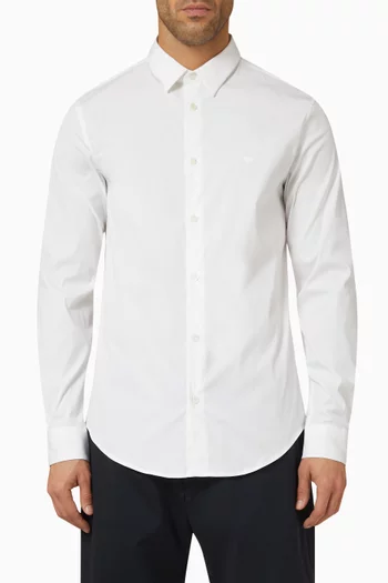 Micro Eagle Logo Shirt in Cotton-blend