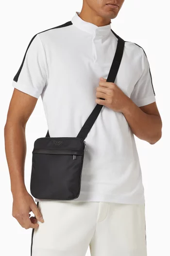 EA Flat Crossbody Bag in Nylon