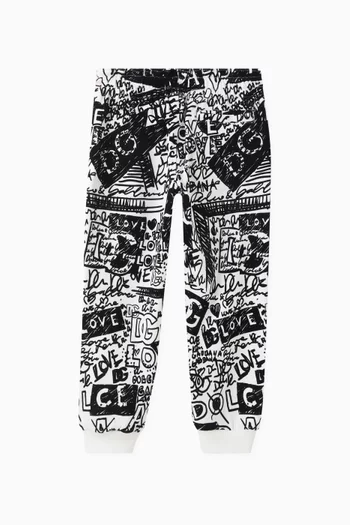 Graffiti Sweatpants in Cotton
