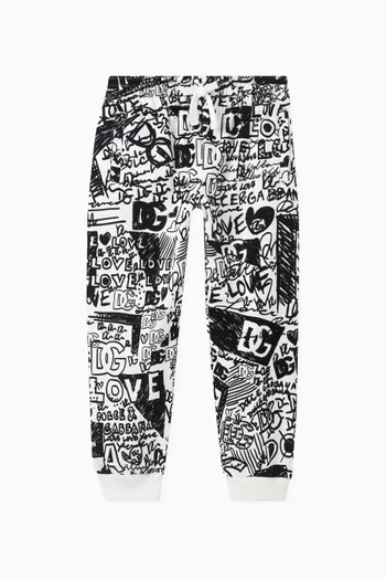 Graffiti Sweatpants in Cotton