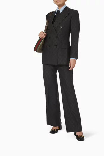 GG-motif Jacket in Wool-jacquard