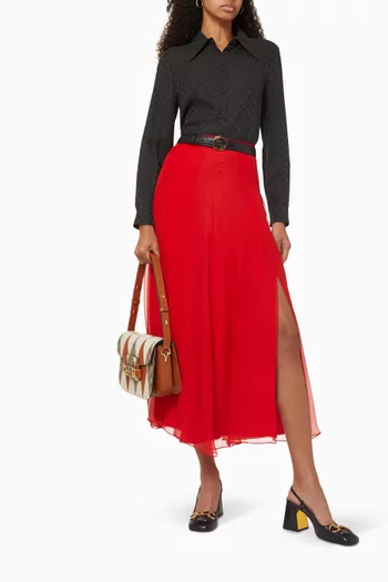GG Shirt in Silk-crêpe