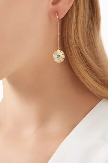 Farfasha Sunkiss Arfaj Desert Daisy Drop Earrings in 18kt Yellow Gold