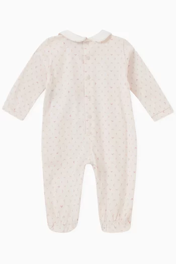 Logo Sleepsuit in Cotton