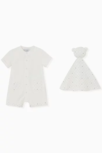 طقم رومبر بشعار الماركة قطن