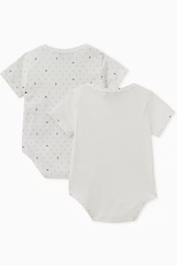 Logo Detail Bodysuits, Set of 2