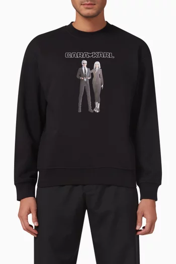 x Cara Delevingne Avatar Sweatshirt in Organic Cotton Jersey