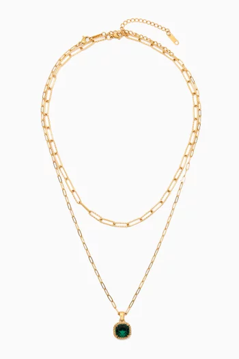 Atlantic Layered Necklace in Tarnish-free Stainless Steel
