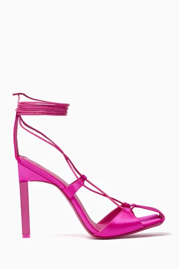 Adele 105 Lace-up Sandals in Satin