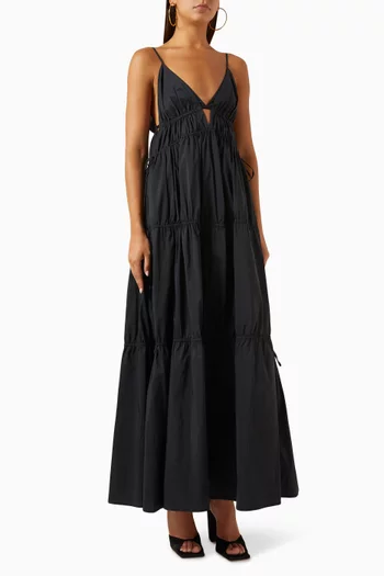 April Tiered Maxi Dress in Cotton