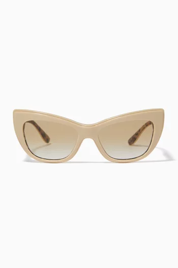 New Print Cat Eye Sunglasses in Acetate