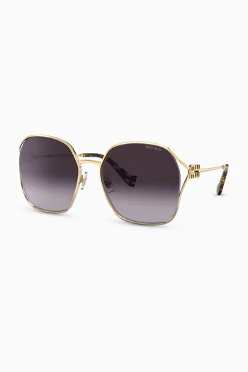 Oversized Sunglasses in Metal