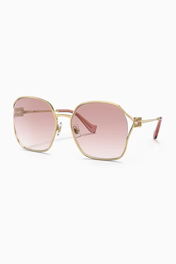 Oversized Sunglasses in Metal